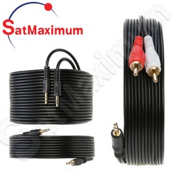 3.5mm AUDIO CABLE AUX 3.5 mm to Dual RCA Stereo 3FT 6FT 10FT 25FT 50FT 100FT LOT