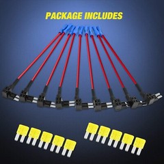 Nilight 10Pack Micro 2 Fuse TAP 12V Car Add a Circuit ATR Blade 20A Fuse Adapter
