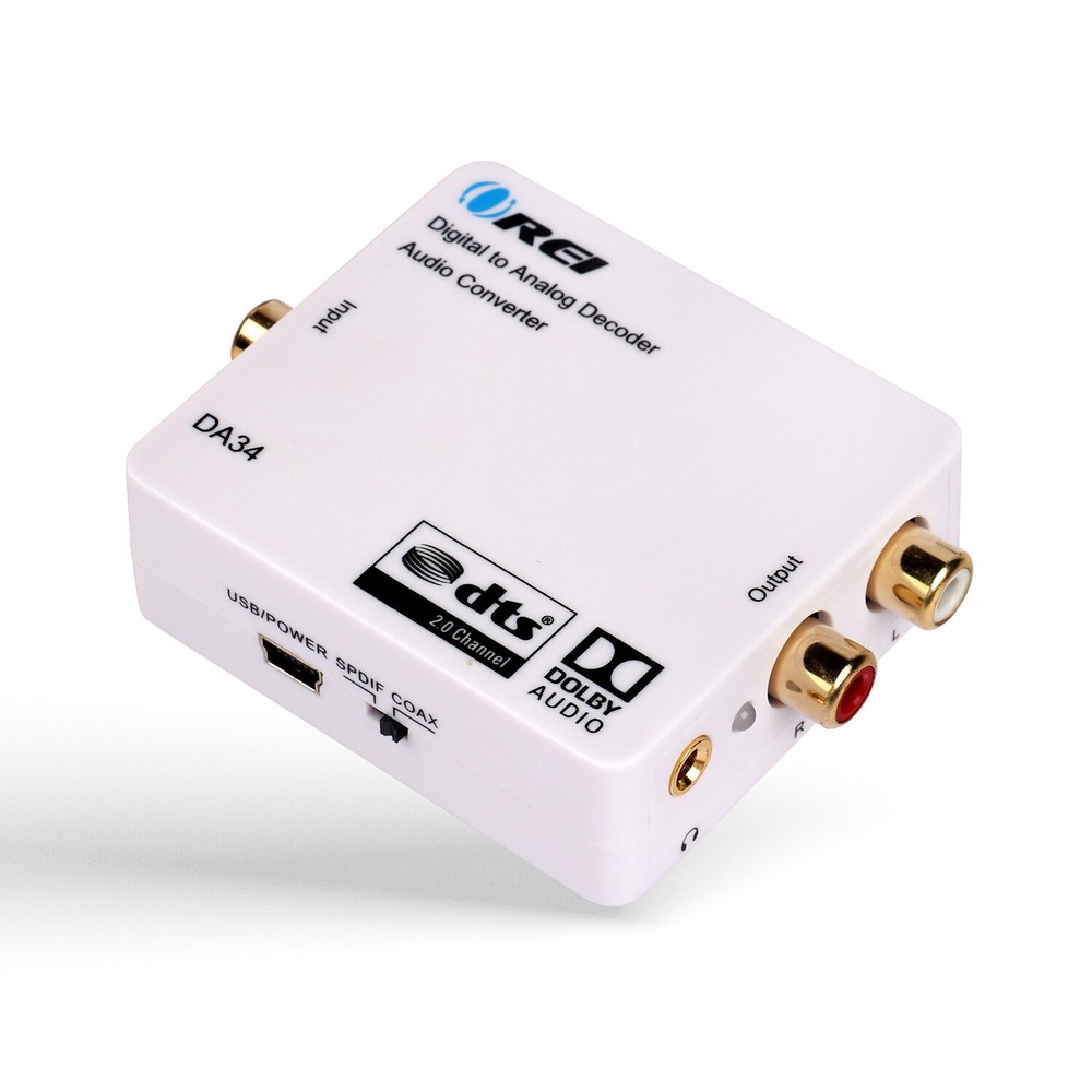 OREI Digital to Analog Dolby Digital Decoder SPDIF 5.1 Ch Input to RCA(DA34)