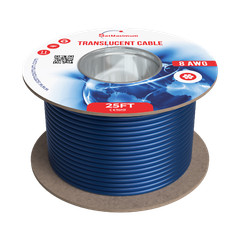 Battery Cable 25ft Inverter Car Wire Black Blue Red Power Ground 8AWG 8 Gauge