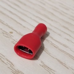 20-200pcs Red Female 1/4″ Spade Terminals Fully Insulated Crimp Wire Connectors