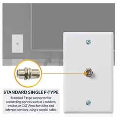 Wall Plates Single Coaxial Cable Ivory Color Perfect vision WPSNPISC-05