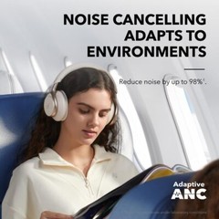 Soundcore Space One Wireless Over-Ear Headphones 40H ANC Playtime | Refurbished