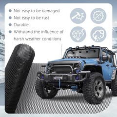 39.37×12.99 Inch Car Grill Mesh,Trimmable Front Bumper Grill with 3×6mm