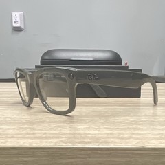 Ray-Ban Stories Wayfarer RW4002 Smart Glasses, Shiny Olive, Bluetooth