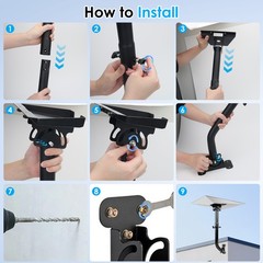 Starlink Gen 3 Mount 180°Adjustable Wall Roof Mounting Kit for V3 Standard Dish