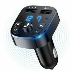 Bluetooth 5.0 Car Wireless FM Transmitter Adapter 2USB PD Charger AUX Hands-Free