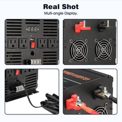 12000W Car Power Inverter DC 12V To AC 110V Sine Wave RV Boat Converter LCD