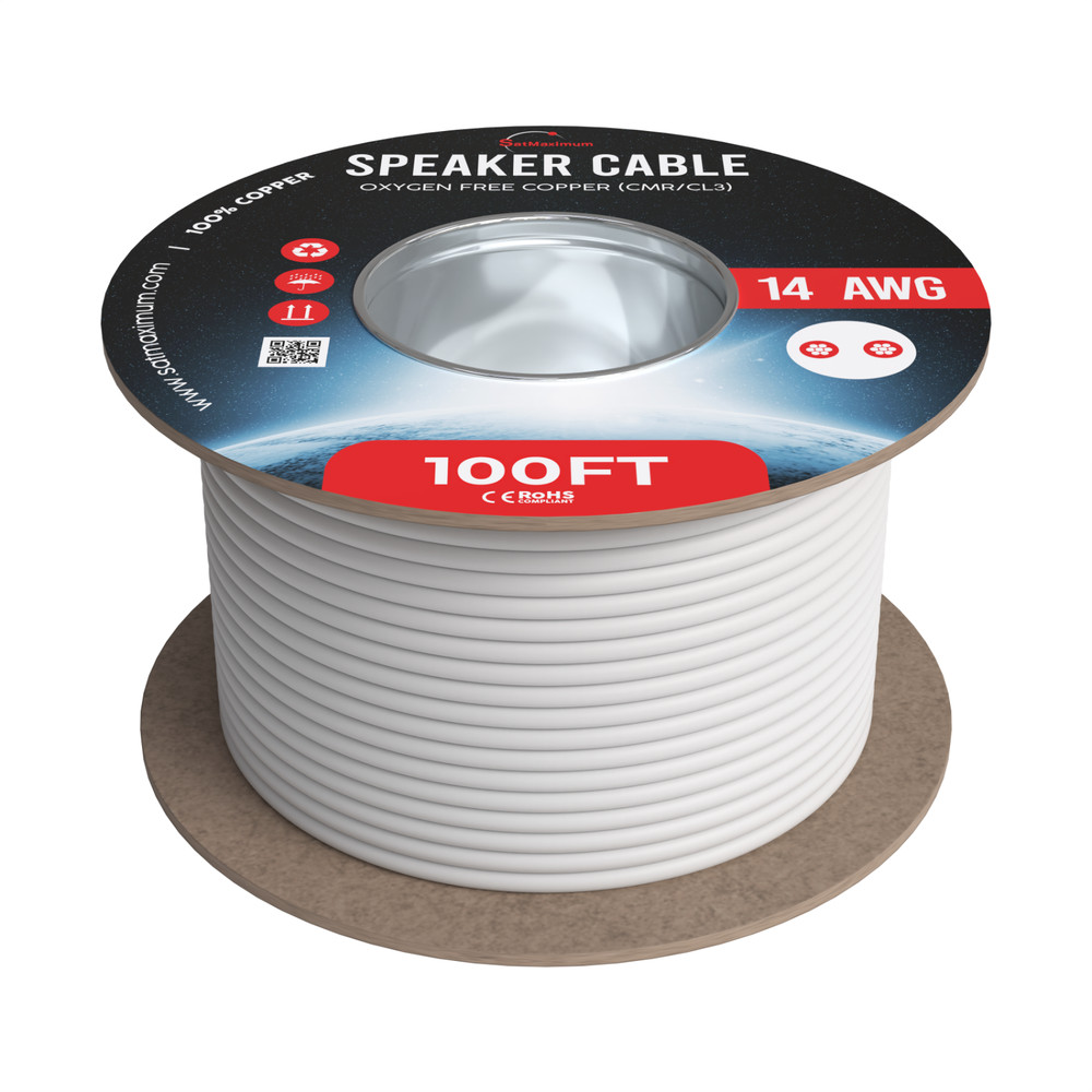 Indoor Audio Speaker Wire CL3 Rated Oxygen-Free Copper 14/2 16/2 18/2 16/4 LOT