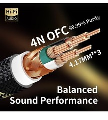 YYTCG 3.28ft Audiophile HiFi Power Cable-7 AWG,4N