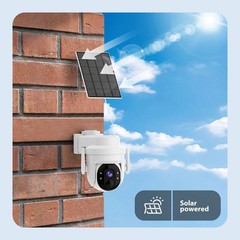 Solar Battery Powered Camera 360 Wireless Pan/Tilt WiFi Camera System Outdoor