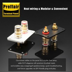 Aluminum Binding Post Speaker Box Banana Jack Socket Plate Banana Plug Connector