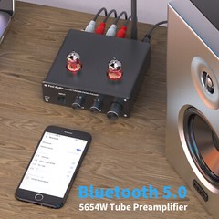 Fosi Audio BOX X3 MM Turntable Amp Bluetooth 5.0 Hi-Fi Tube Phono Preamplifier