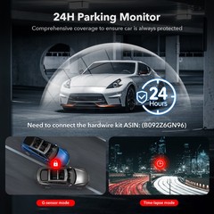 REDTIGER FTNT 128GB Card Voice Control 4K Dash Cam Front and Rear, Touch Screen