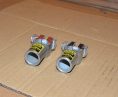 Positive & Negative 4/0 AWG Straight Barrel Top Post Battery Terminal Cable Ends