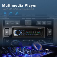 Single 1 DIN Car Stereo Radio MP3 Player Head Unit Audio Receiver BT FM AUX USB