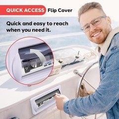 Pyle Water Resistant Marine Stereo Cover- Smoke Colored Heavy Duty
