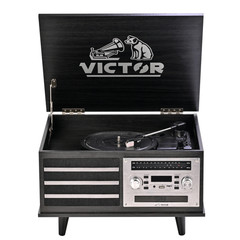 Victor Monroe 8-in-1 Music Center w Streaming Capabilities and Built-In Speakers