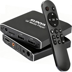 4K Ultra-HD Media Player for USB/HDD Drives SD Cards Plays HEVC HDMI AV MP3/JPG