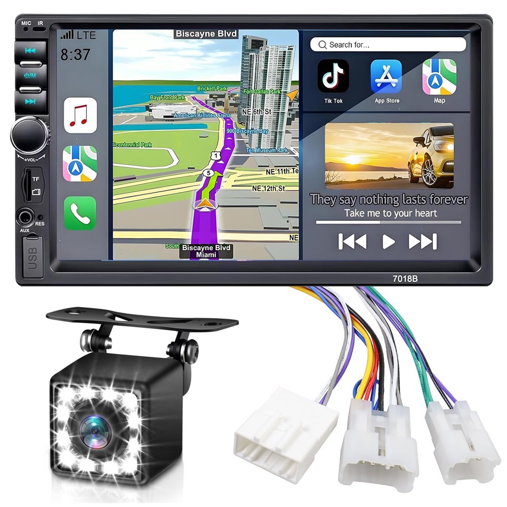 2 Din Car Stereo Radio For Toyota Pickup 1987-1995 Carplay Android Auto GPS Navi