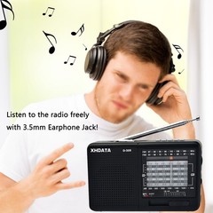 D328 Shortwave AM FM DSP Portable Small Multi Band Radio w/ Rechargeable Battery