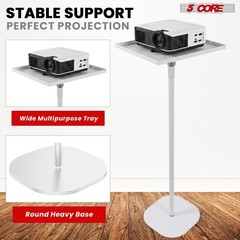 5 Core Projector Stand Floor Adjustable Heavy Base Universal Projectors Support