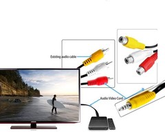 SZMXUCK AV Adapter,3 RCA to Input Adapter,Video 3.3 feet, White,Yellow