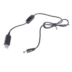 USB to DC12V 5521 Power Transfer Cable with Switching for Camera and Hard Disks