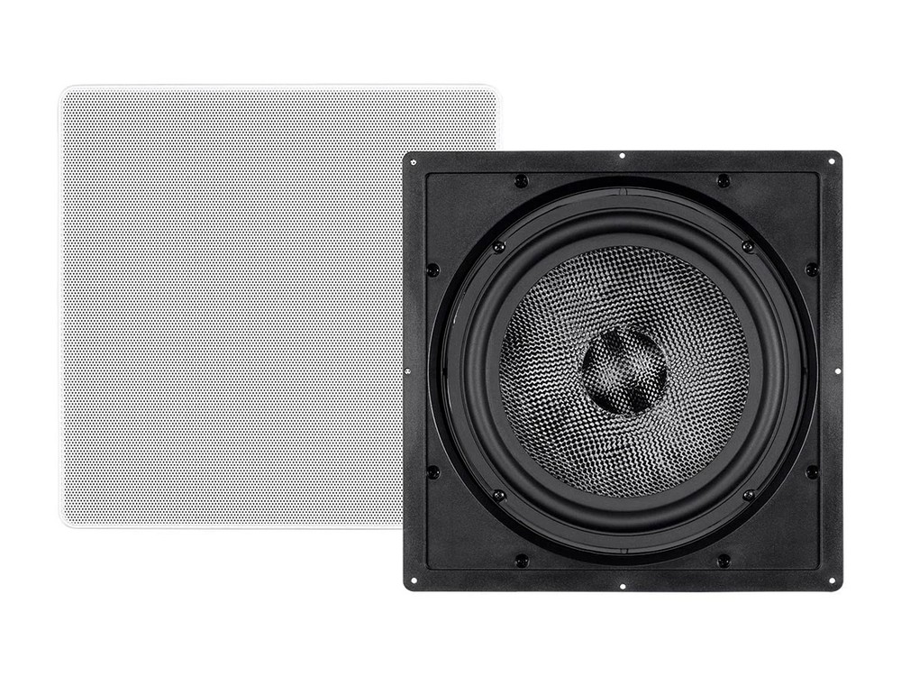 Monoprice Carbon Fiber In-Wall Speaker – 10 Inch (Each) 300 Watts Subwoofer