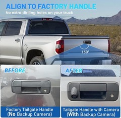 EWAY for Toyota Tundra 2007-2014 4.3″ Rear View Mirror Kit, Black