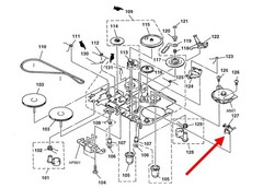 SONY WALKMAN -Lever, M Selection Spare Genuine Part USED IN SEVERAL SONY MODELS