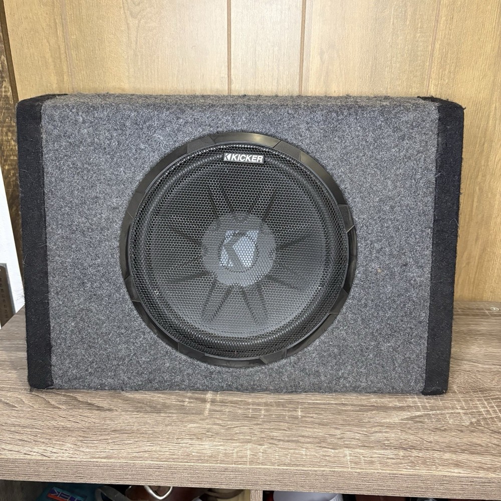 KICKER BassStation 10in Enclosed Powered Car Audio Subwoofer w Enclosure 11PT250