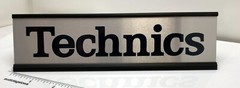 Technics Desk Sign – Custom Made Silver Aluminum