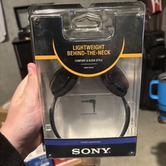 Sony MDR-G45LP Lightweight Behind The Neck Wired Headphones – Black NEW SEALED