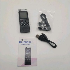 WUCOTC Digital Voice Recorder 264GB Voice Activated MP3 Playback Black