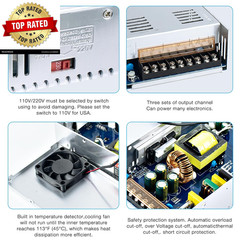 12V 50A 600W Universal Power Supply AC 110V/220V to DC 12V Regulated Switching P