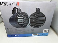 MB Quart NAUTIC 6-1/2″ 2-Way Marine Speakers Pair Black Tower Speakers NT2C-116B