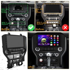 For 2015-2021 Ford Mustang Apple Carplay Radio Android 14 GPS NAVI WIFI W/CAM