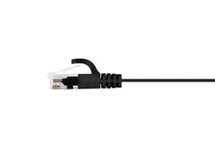 5ft Cat6 Ethernet Patch Cable – Black, Flat, Snagless RJ45, 30AWG – 2 PACK