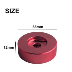 2 PCS Red Aluminum 45 RPM Adapter For 7 Inch Vinyl Record Dome Turntable