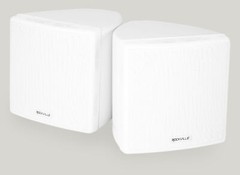 Cube by Rockville Pair of 3.5″ White Home Theater Wall Speakers+Swivel Brackets