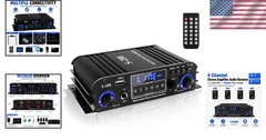 1200W Bluetooth Stereo Amplifier for Home Theater & Karaoke/-~-