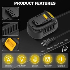 500W AC to DC Converter 110V to 20V Wired Plug for Dewalt 20V 18V Cordless Tools