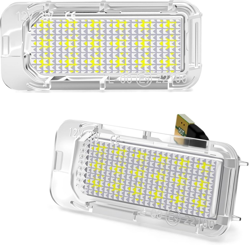 LED License Plate Lights 18-SMD Bright White Tag Lamp Assembly Compatible with F
