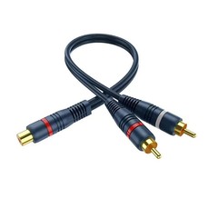 RCA Splitter 1 Female to 2 Male 2 Pack RCA Y Splitter RCA Audio Video Cable S…