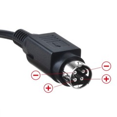 4Pin 24V 3A AC/DC Adapter Charger For D80-72W Power Supply Mains Cable Cord PSU