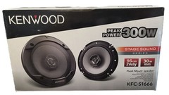 Kenwood KFC-S1666 6.5″/16cm 2-Way Coaxial Car Speakers (Pair) 300W | Brand New