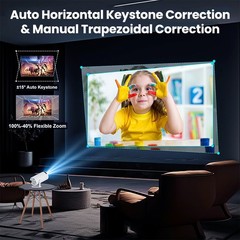 4K Mini Projector Android LED 1080P WiFi Bluetooth HD Portable Home Theater HDMI