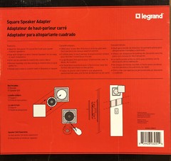 On-Q/Legrand evoQ Square Speaker Adapter Bracket (AC0065-WH-V1)