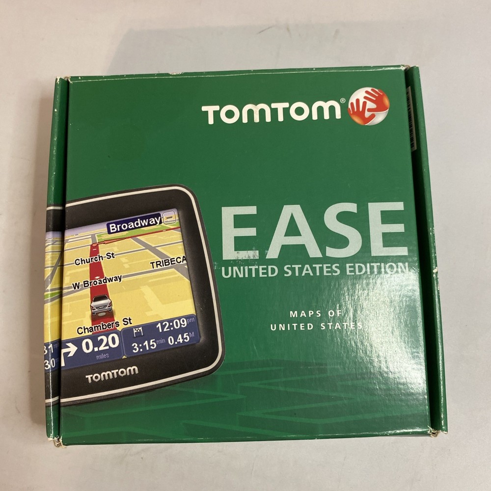 TomTom Ease United States USA Maps Edition Fold & Go EasyPort Mount Manual Box